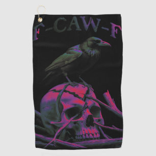 F-Caw-F Funny Black Crow Bird Golfhandtuch