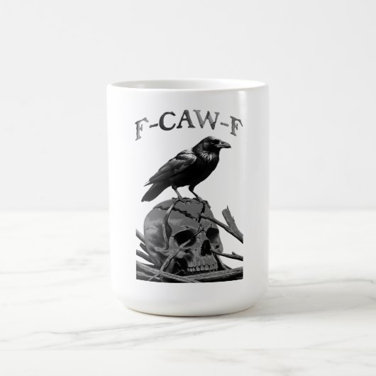 F-Caw-F Funny Black Crow Bird Kaffeetasse (Mittel)