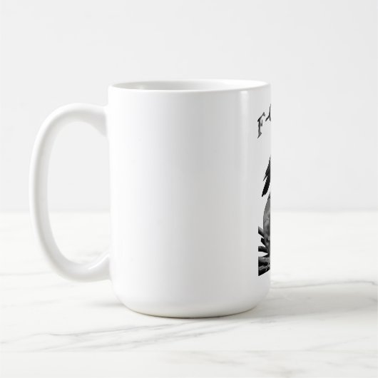 F-Caw-F Funny Black Crow Bird Kaffeetasse (Links)