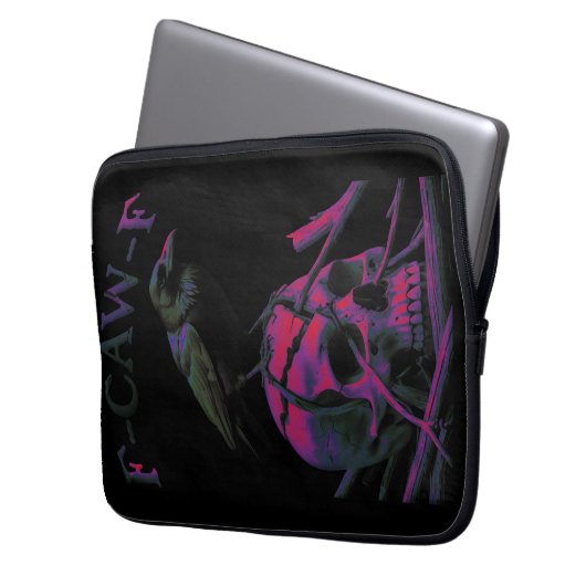 F-Caw-F Funny Black Crow Bird Laptopschutzhülle (Vorderseite Links)