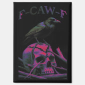 F-Caw-F Funny Black Crow Bird Magnet (Vorderseite)