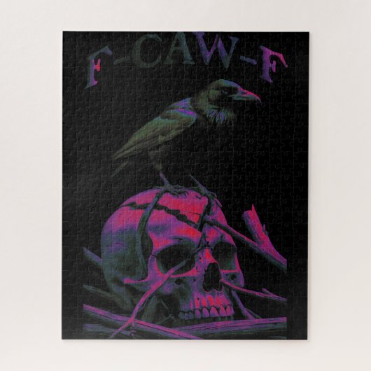 F-Caw-F Funny Black Crow Bird Puzzle (Vertikal)