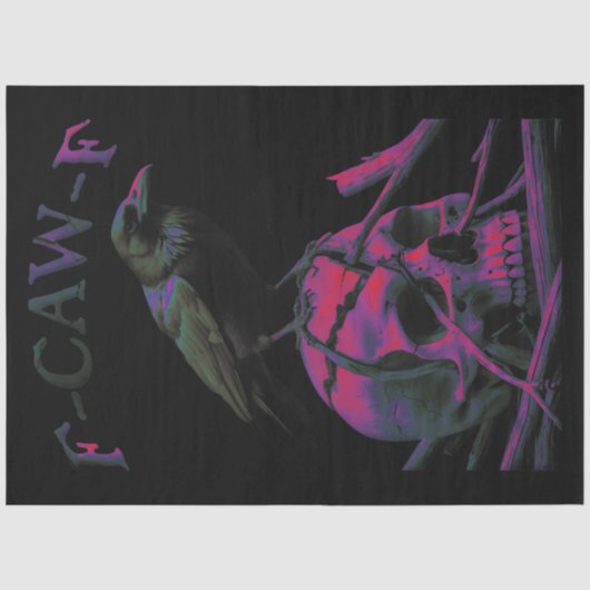 F-Caw-F Funny Black Crow Bird Seidenpapier (Vorderseite)