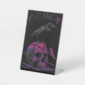 F-Caw-F Funny Black Crow Bird Sockelschild (Vorderseite)
