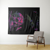 F-Caw-F Funny Black Crow Bird Wandteppich (Beispiel (Horizontal))