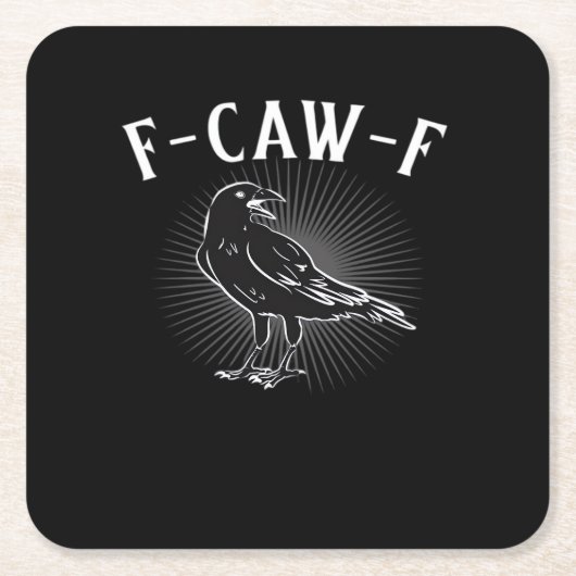 F-Caw-F Funny Casual Rechteckiger Pappuntersetzer (Vorderseite)
