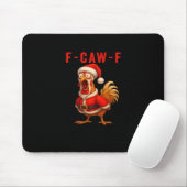 F-Caw-F Funny Chicken Christmas Essential Mousepad (Mit Mouse)