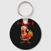 F-Caw-F Funny Chicken Christmas Essential Schlüsselanhänger (Vorderseite)