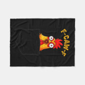 F-caw-f Funny Chicken Cket Humor Quote Rooster Mem Fleecedecke (Vorderseite (Horizontal))