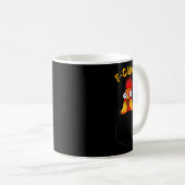 F-caw-f Funny Chicken Cket Humor Quote Rooster Mem Kaffeetasse (VorderseiteRechts)