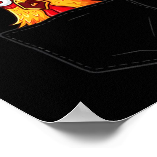 F-caw-f Funny Chicken Cket Humor Quote Rooster Mem Poster (Ecke)