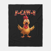 F-Caw-F Funny Chicken Classic Aesthetic Design Fleecedecke (Vorderseite)