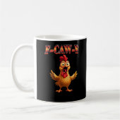F-Caw-F Funny Chicken Classic Aesthetic Design Kaffeetasse (Links)