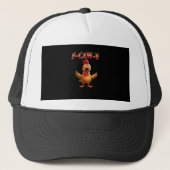 F-Caw-F Funny Chicken Classic Aesthetic Design Truckerkappe (Vorderseite)