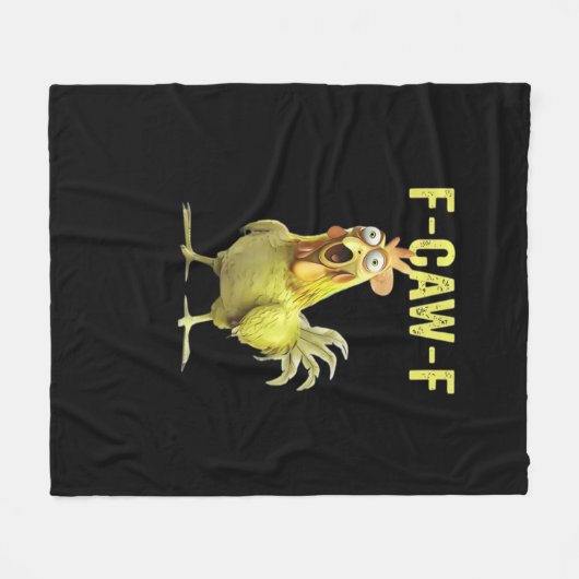 F-Caw-F Funny Chicken Classic Creative Casual Fleecedecke (Vorderseite (Horizontal))