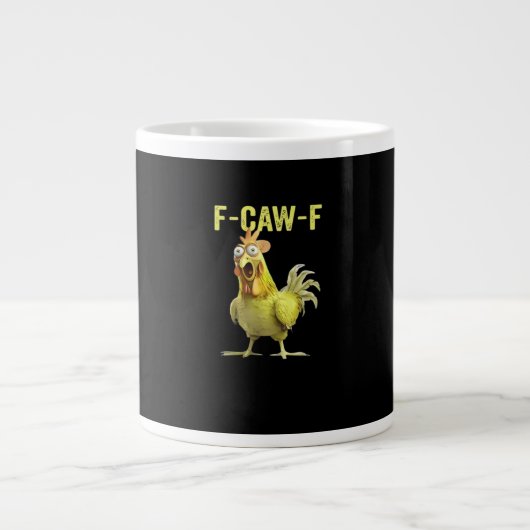 F-Caw-F Funny Chicken Classic Creative Casual Jumbo-Tasse (Vorderseite)