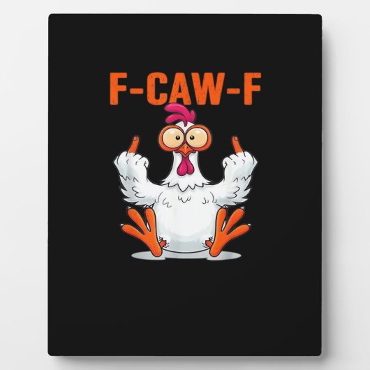 F-Caw-F Funny Chicken Classic Minimal Clean Fotoplatte (Vorderseite)