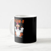 F-Caw-F Funny Chicken Classic Minimal Clean Kaffeetasse (Vorderseite Links)