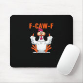 F Caw F Funny Chicken Classic Minimal Clean Mousepad (Mit Mouse)