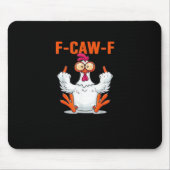 F Caw F Funny Chicken Classic Minimal Clean Mousepad (Vorne)