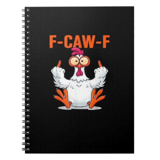 F Caw F Funny Chicken Classic Minimal Clean Notizblock (Vorderseite)