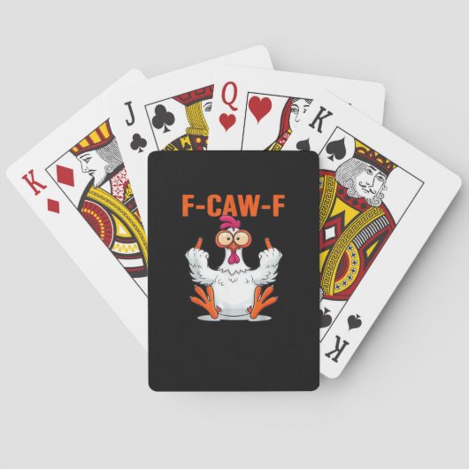 F Caw F Funny Chicken Classic Minimal Clean Spielkarten (Rückseite)