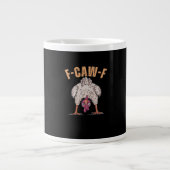 F-Caw-F Funny Chicken Classic Retro Cool Jumbo-Tasse (Vorderseite)