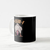 F-Caw-F Funny Chicken Classic Retro Cool Kaffeetasse (Vorderseite Links)