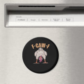 F-Caw-F Funny Chicken Classic Retro Cool Magnet (In Situ (Geschirrspüler))