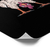 F-Caw-F Funny Chicken Classic Retro Cool Poster (Ecke)
