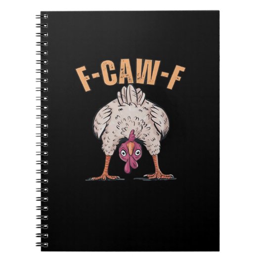 F Caw F Funny Chicken Classic Retro Cool Style Notizblock (Vorderseite)