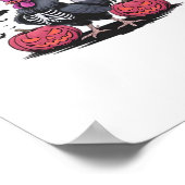 F-Caw-F Funny Chicken Classic Retro Graphic Poster (Ecke)