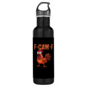 F Caw F Funny Chicken Classic Trendy Modern Style Edelstahlflasche (Vorderseite)