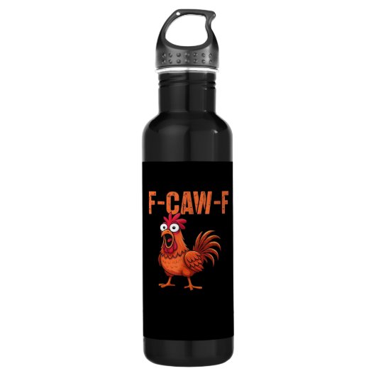 F Caw F Funny Chicken Classic Trendy Modern Style Edelstahlflasche (Vorderseite)