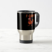 F Caw F Funny Chicken Classic Trendy Modern Style Reisebecher (VorderseiteRechts)