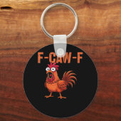F Caw F Funny Chicken Classic Trendy Modern Style Schlüsselanhänger (Vorderseite)