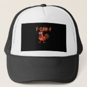 F-Caw-F Funny Chicken Classic Trendy Style Truckerkappe (Vorderseite)
