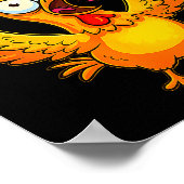 F-caw-f Funny Chicken – Crazy Farm Animal Humor  Poster (Ecke)