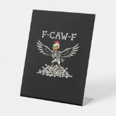 F-Caw-F Funny Chicken Halloween Cool Unique Sockelschild (Vorderseite)