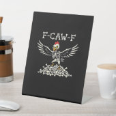 F-Caw-F Funny Chicken Halloween Cool Unique Sockelschild (In SItu)