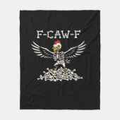 F Caw F Funny Chicken Halloween Cool Unique Style Fleecedecke (Vorderseite)