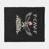 F Caw F Funny Chicken Halloween Cool Unique Style Fleecedecke (Vorderseite (Horizontal))