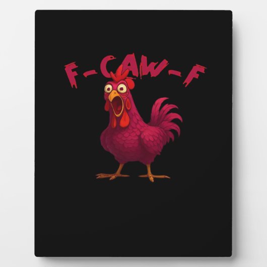 F Caw F Funny Chicken Humor Creative Casual Style Fotoplatte (Vorderseite)