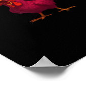 F Caw F Funny Chicken Humor Creative Casual Style Poster (Ecke)