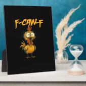 F-Caw-F Funny Chicken Humor F-Caw-F Quote Rooster  Fotoplatte (Seite)