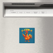 F-caw-f Funny Chicken Humor F-caw-f Quote Rooster Magnet (In Situ (Geschirrspüler))