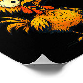 F-caw-f Funny Chicken Humor F-caw-f Quote Rooster Poster (Ecke)