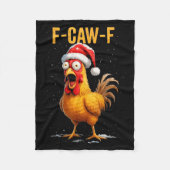 F-caw-f Funny Chicken Humor Meme Christmas Men Wom Fleecedecke (Vorderseite)