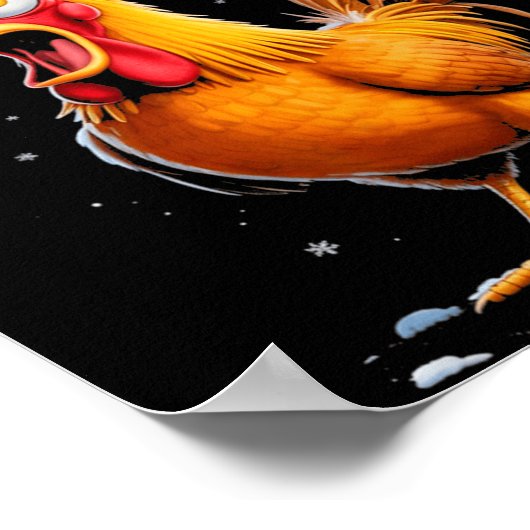 F-caw-f Funny Chicken Humor Meme Christmas Men Wom Poster (Ecke)