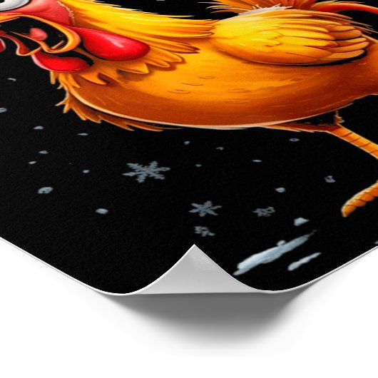 F-caw-f Funny Chicken Humor Meme Christmas Men Wom Poster (Ecke)